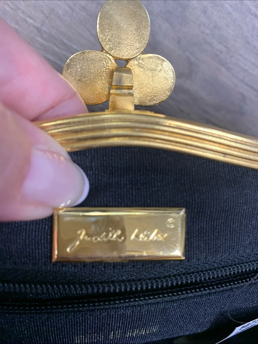 Judith Leiber Purple Snakeskin Evening Clutch with Gold Frame and Jewel Clasp